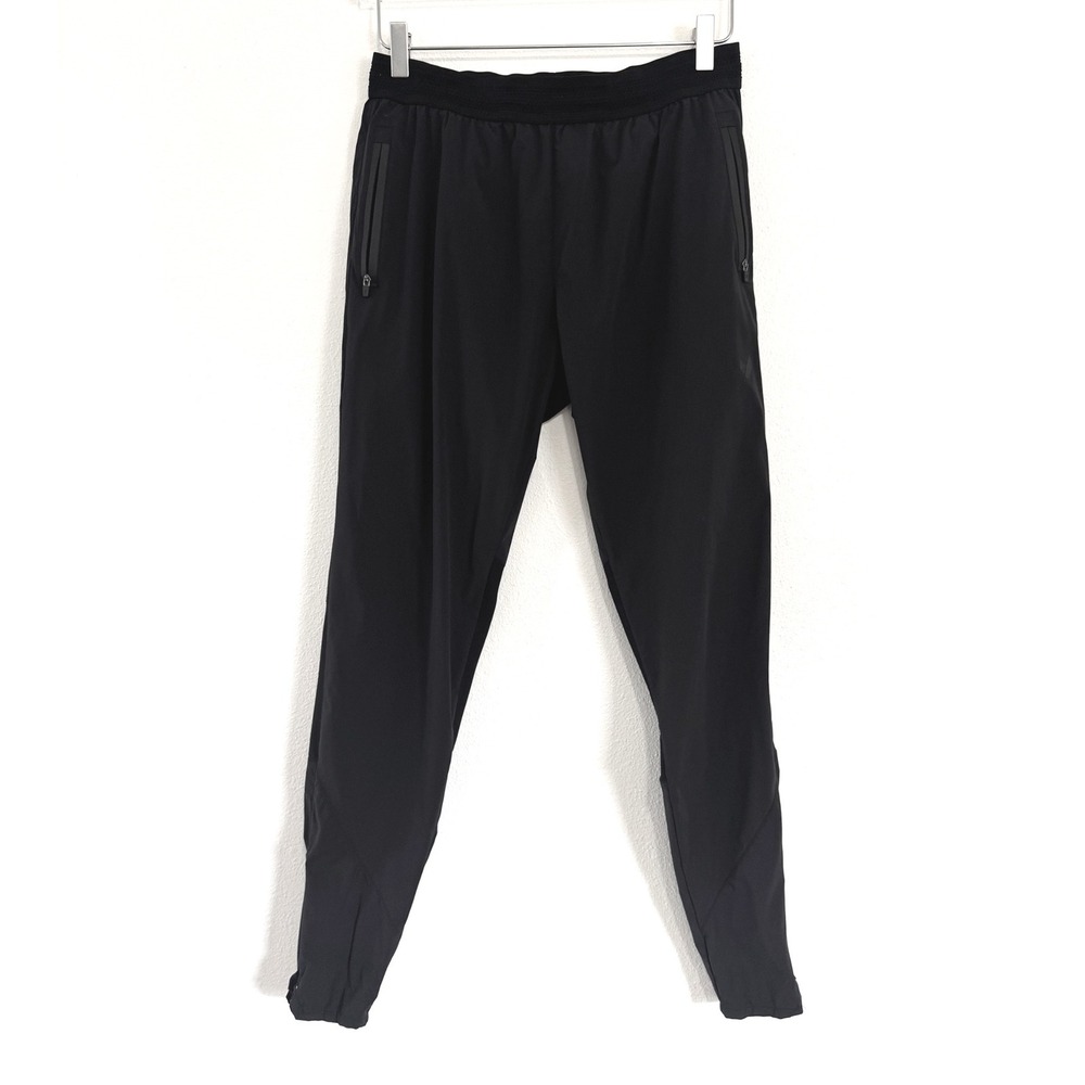 Novel Swift Men's‎ Tapered Running Pants with Zipper Pockets - Black
